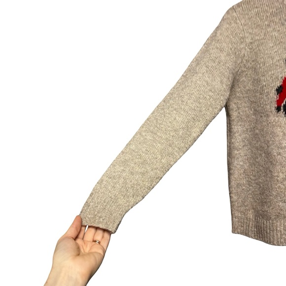 Cupcakes and Cashmere Gray Christmas Tree Red Car Sweater Size XS Lightweight - Picture 3 of 8